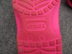 Crocs Classic Clogs Pink Junior 6 Comfort Rubber Shoe Waterproof Jibbetz Girls 6