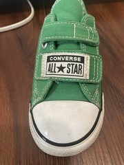 Converse All StarHook & Loop Low Top Green Sneaker Boys US Toddler 10 Preschool