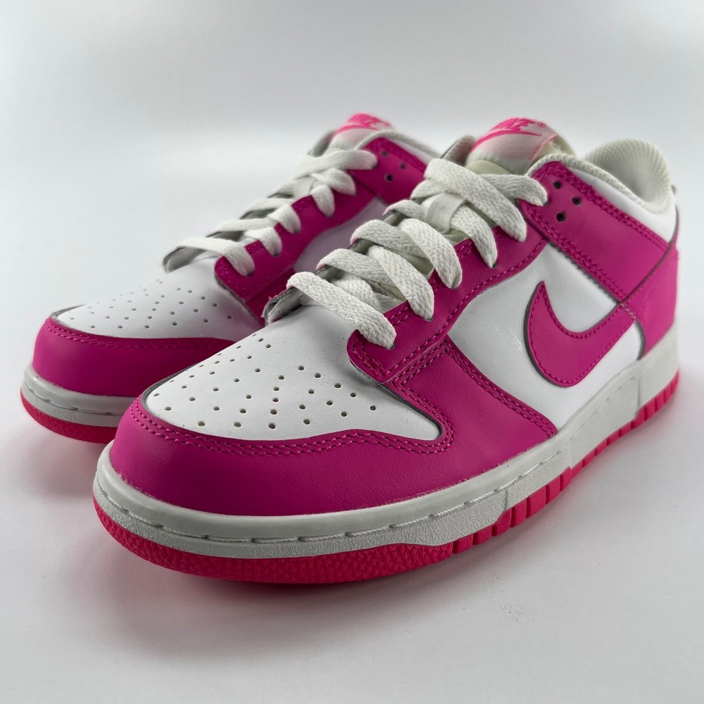 Nike Dunk Low Laser Fuchsia GS White Pink FB9109-102 Kids 6Y Sneaker
