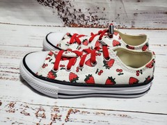 Kids Size 11 STRAWBERRIES AND CHERRIES LOW TOP CONVERSE