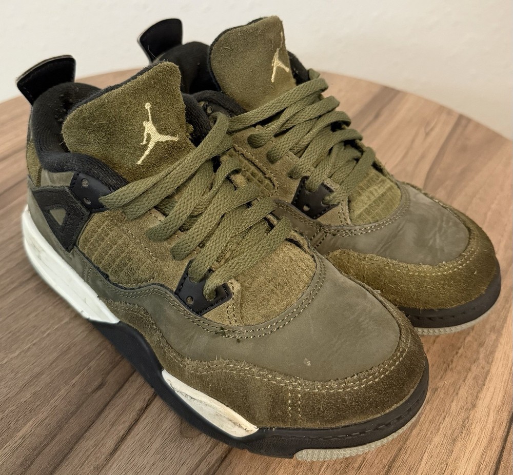 Jordan 4 Retro SE Craft (PS) Little Kids‘ Shoes Medium Olive FB9929-200