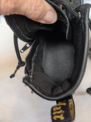 Dr Martens Kids Youth 13 Black Leather Combat Boots Lace Up & Side Zip 1460J