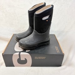 Bogs Classic High Boots Kids Size 4 Black Good Waterproof Insulated Camo 71303K