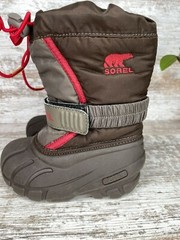 Sorel Brown Insulated Winter Fully Lined Snow Boots Style #1831 Size 6 / 24