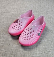 NIKE ReactX Rejuven8 GS size 3Y Pink Pinksicle Metallic Silver Slip On Shoes