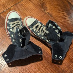 Converse Chuck Taylor AAmerican Flag Red White & Blue High Tops Kids Size 4