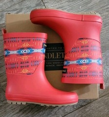 Pendleton PILOT ROCK Rain Water Mid Boots Lined Water Resist Red Kids 13/1 NIB