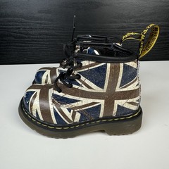 Dr Martens Boots BRITISH FLAG Delaney Union Jack US 6 UNISEX Kids Toddler Laces