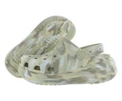 Crocs Classic Crush Marbled Clog Unisex Shoes Size 9, Color: Bone/Multi Marbled