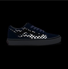 VANS FLAME OLD SKOOL CHECKERBOARD REFLECTIVE SIZE 5Y/6.5W NWB RARE (VN0A4UHZ7WM)
