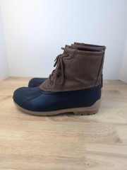 Sperry Port Boots, Size 5 M, Brown/Navy