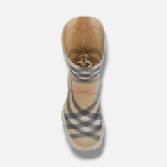 Burberry Unisex Kid’s Beige Marsh Check Rain Boots Shoes Size EU:26 US:9.5