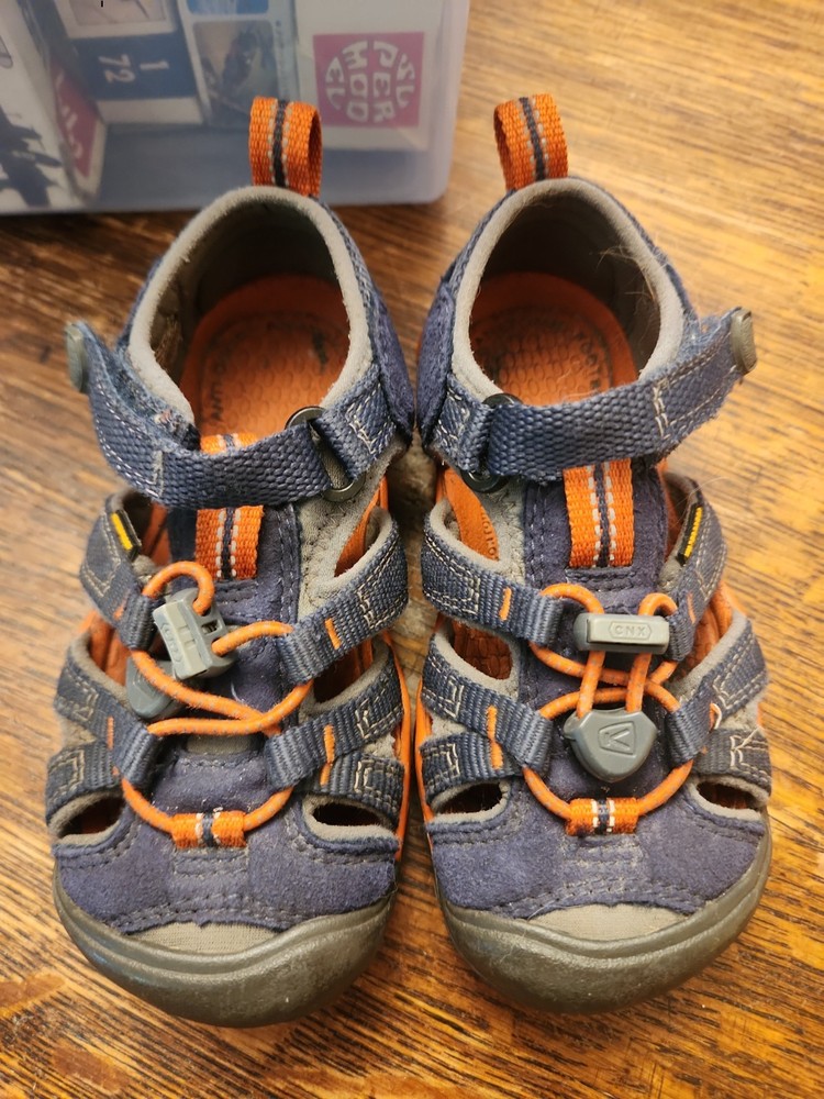 Kids Seacamp II CNX Sandals Blue Orange Water Hiking kids 8 toddler