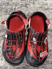 Crocs X Marvel Team Spider-Man Echo Clog Black Red Kids Size 5