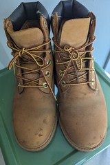 Timberland Wheat Nubuck Leather Boots Youth Size 4 M Style 12909 ~ Preowned