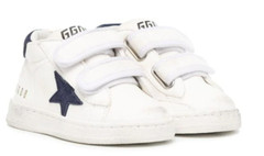 Golden Goose Kids June white Star touch-strap high-top sneaker size 25 26