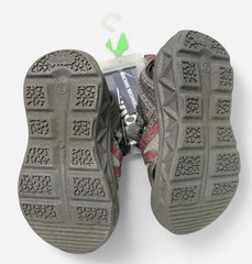 OshKosh B’gosh Abe Hook & Loop Machine Washable Gray/Red Sneaker US 7