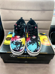 Heelys Roller Sneakers Pro 20 Print US Youth Size 3 Multicolor HES10406 w/wheels