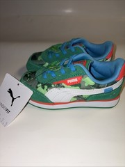 Puma Coco X Future Rider Lace Up DINOSAUR Green camo Sneakers NEW! Size 9c