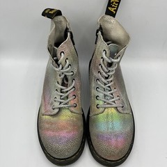 Dr Martens Rainbow Sparkle 1460 J Pascal Side Zip Boots Girls Youth Size 4