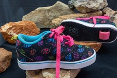 HEELYS Wheel PRO 20 PRINTS Kids Youth Shoes Size 1 HE10892 good + lightly worn