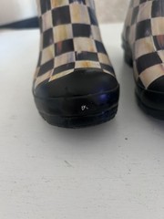 Hunter x Mackenzie Tall Rubber Rain Boots Checkeboard Child’s Tall Size 6