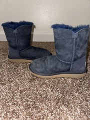 UGG Boots Toddler Bailey Button II Boot Blue Size US 13 KIDS EUR 30