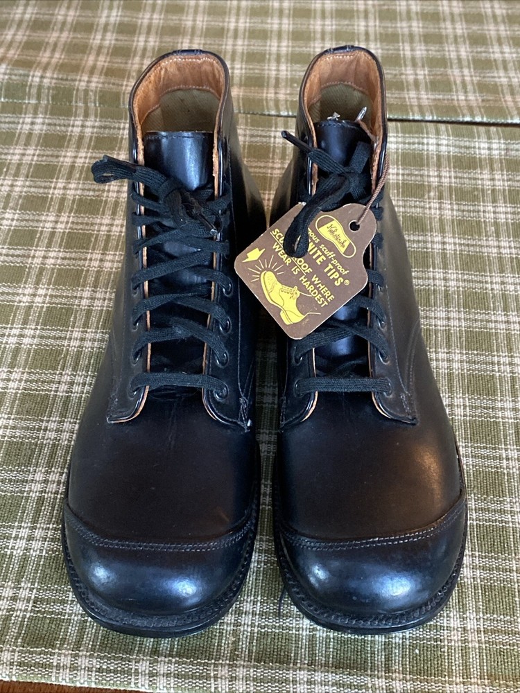 Vtg NWT Kali-Sten-iks SCUFF PROOF ALLENITE Youth Kid Children’s Heal Boots Shoes