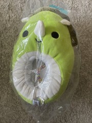 New Squishmallows Kids Dino Slippers Shoes Foot Wear Size 13-1 Green White Cute