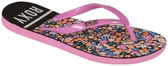 Roxy Girl’s Viva Stamp Sandal – Black / Floral – New
