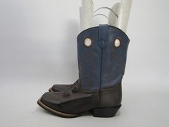 Austin Youth Size 5 D Blue Brown Buckaroo Cowboy Western Boots