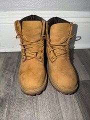 Timberland Junior 6 Premium Waterproof Boots Wheat Nubuck Size 4.5 Youth 12909