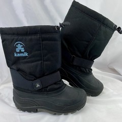Kamik 4 Insulated Youth SIZE 5 Waterproof Cold Weather Black Snow Boots