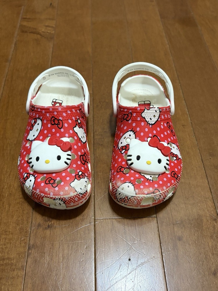 Crocs Hello Kitty Kids Size C13 Red