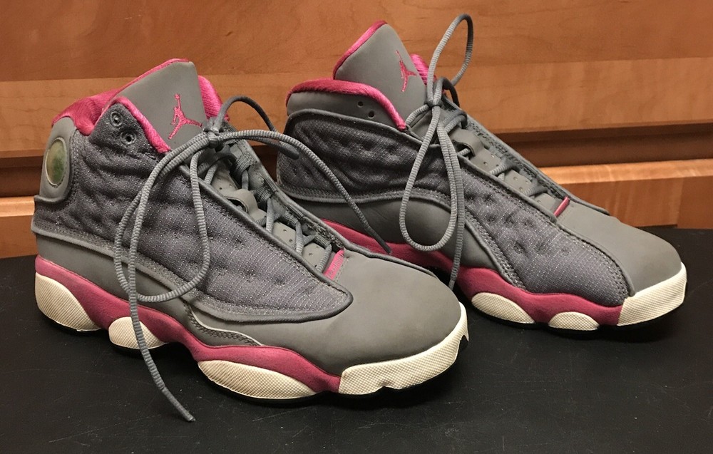 Nike Air Jordan XIII 13 Retro GS 439358-029 Gray Pink Youth Shoes Size 6Y