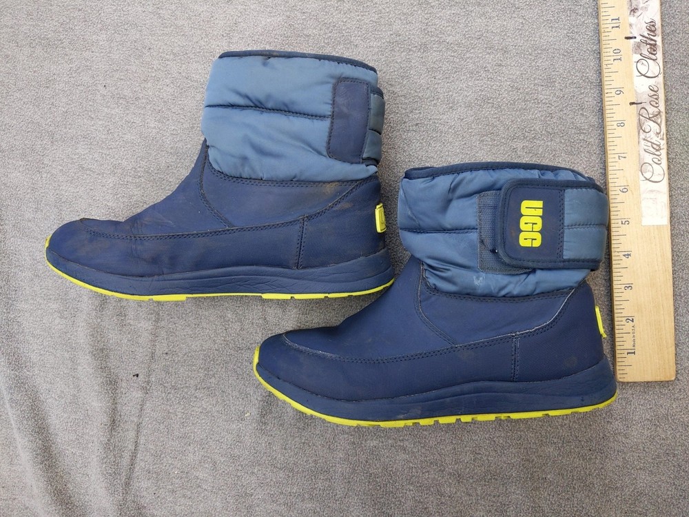 UGG Boots Kids Size 6 38 Blue Thinsulate Snow Winter Hook & Loop Mid Calf
