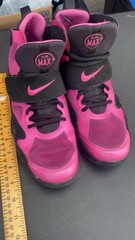 Nike Air Max Pink/Black Synthetic Mesh High Top Lace-Up Sneaker Kids 6.5Y