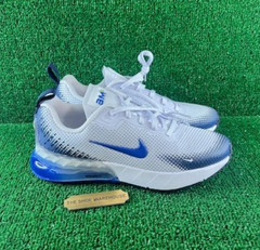 Nike Air Max White Blue Shoes Running Youth HF7052-100 GS Size 5Y / Women 6.5